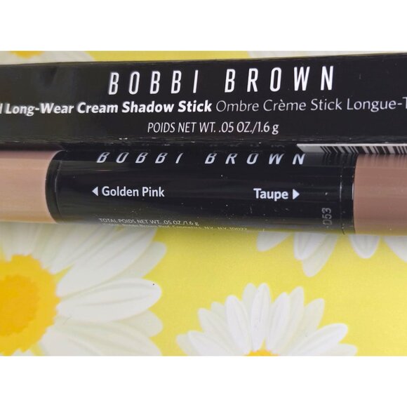 BOBBI BROWN Dual Ended Long Wear Cream Shadow Stick Golden Pink/Taupe - Picture 3 of 12